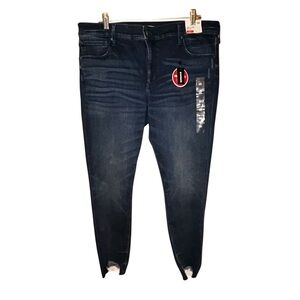 Express Ankle Legging Jeans Womens Plus 16R Mid Rise Stretch Denim Perfect NWT